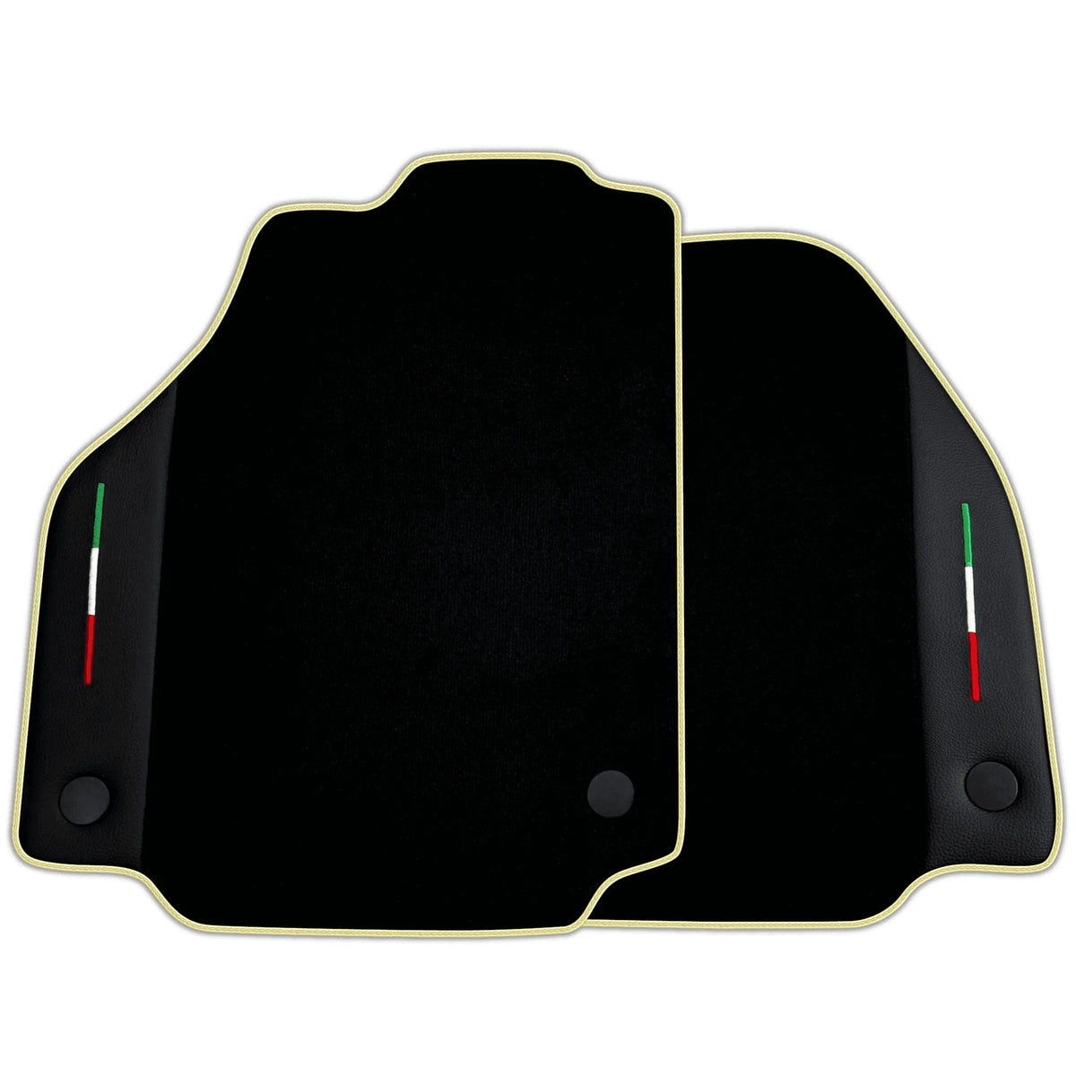 Black Floor Mats for Ferrari 488 Spider (2016-2022) with Leather | Various Trim Colors