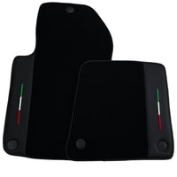 Black Floor Mats For Ferrari 612 Scaglietti 2005-2011 Italian Edition with Leather