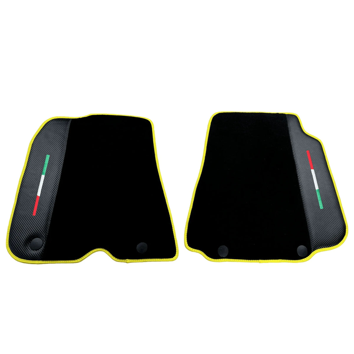 Black Floor Mats for Ferrari 812 GTS (2019-2023) with Carbon Leather