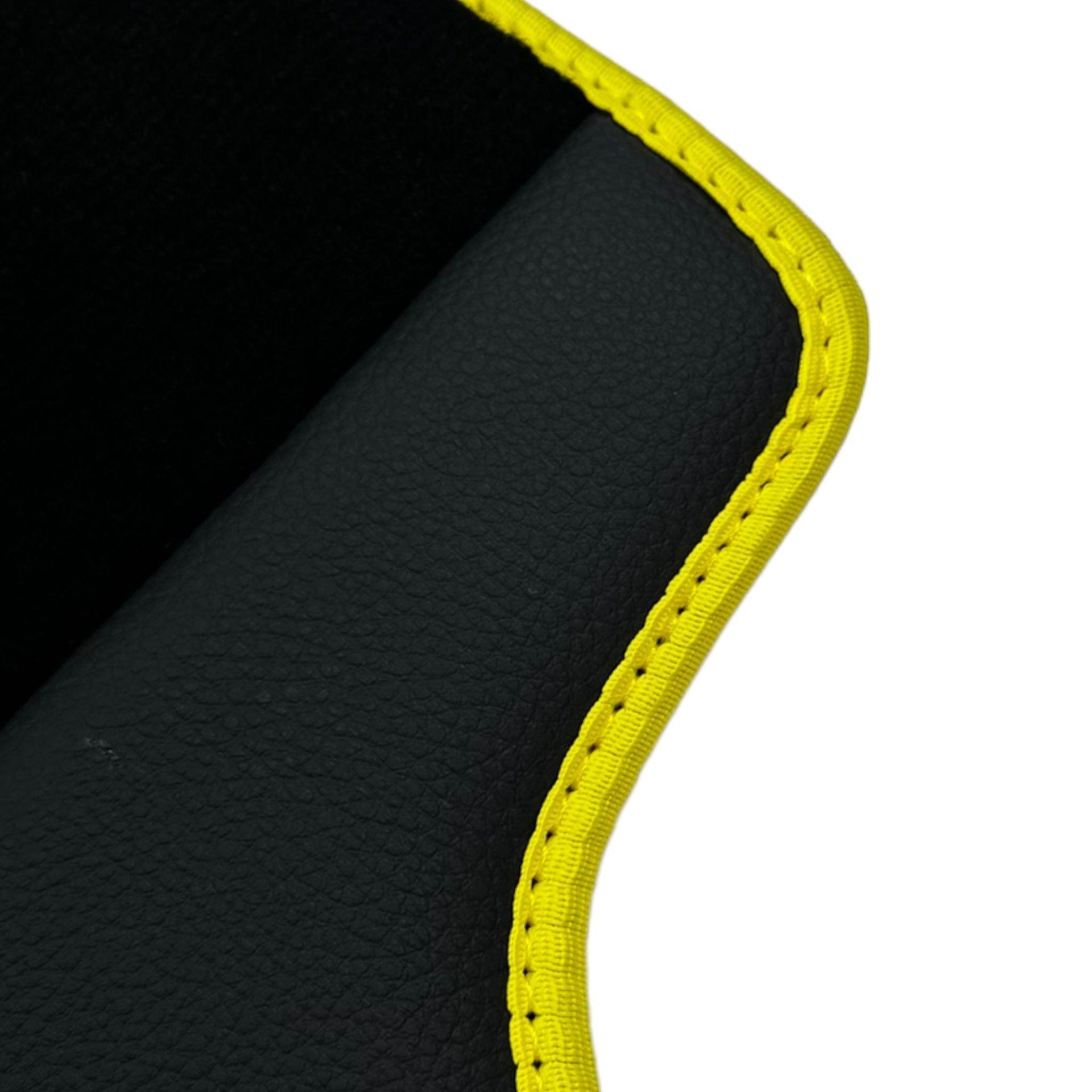 Black Floor Mats for Ferrari 812 GTS (2019-2023) with Leather - AutoWin