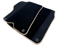 Black Floor Mats For Ferrari California 2008-2014 With Alcantara Beige Trim