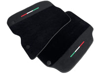 Black Floor Mats For Ferrari F12 Berlinetta (2012-2022) With Alcantara Leather Yellow Edition - AutoWin