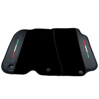 Black Floor Mats for Ferrari F12 Berlinetta (2012-2022) with Carbon Leather - AutoWin