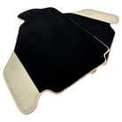 Black Floor Mats For Ferrari F430 2004-2009 With Beige Leather - AutoWin