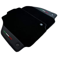 Black Floor Mats for Ferrari F8 Spider (2019-2023) with Leather