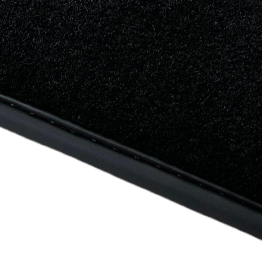 Black Floor Mats For Ferrari GTC4 Lusso (2016-2023) with Leather - AutoWin