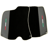 Black Floor Mats for Ferrari Roma (2021-2024) with Leather