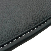 Black Floor Mats for Ferrari Roma (2021-2024) with Leather - AutoWin