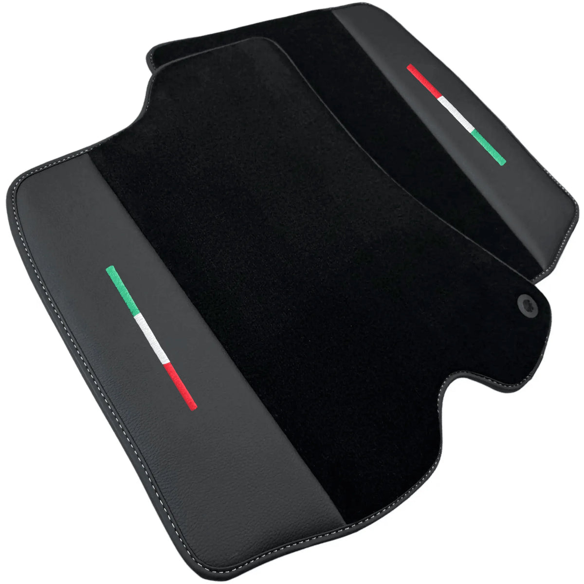 Black Floor Mats for Ferrari Roma (2021-2027) with Leather