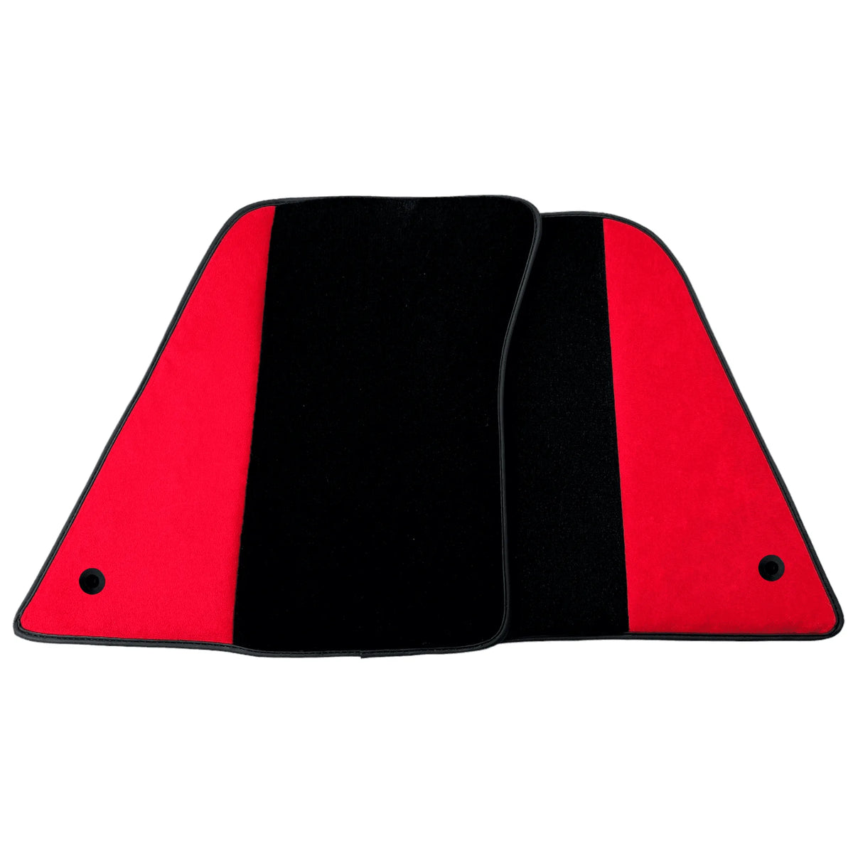 Black Floor Mats for Ferrari SF90 Stradale (2019-2024) with Red Alcantara Leather