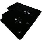Black Floor Mats For Ford Mustang VI (2015-2023) With Pony - AutoWin