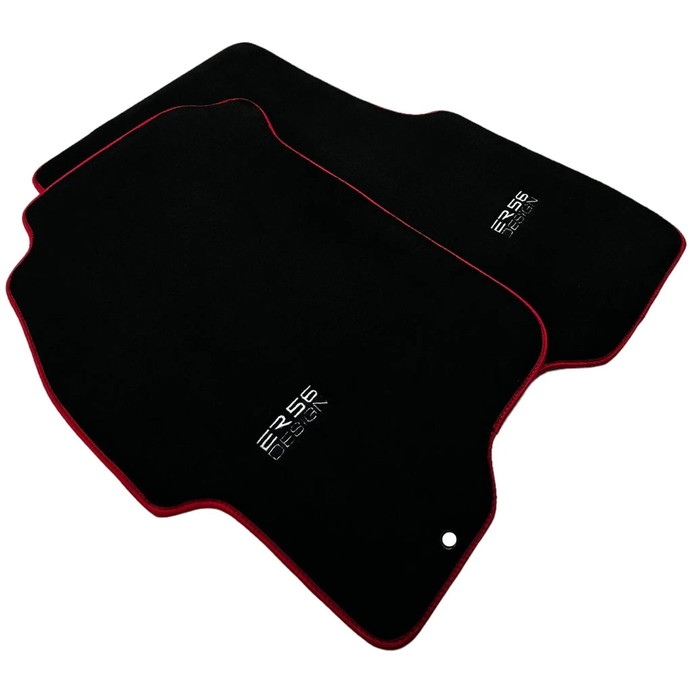 Black Floor Mats For Honda Civic VI (1995-2000) ER56 Design with Red Trim - AutoWin