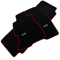 Black Floor Mats For Honda Civic VII (2001-2005) ER56 Design with Red Trim - AutoWin