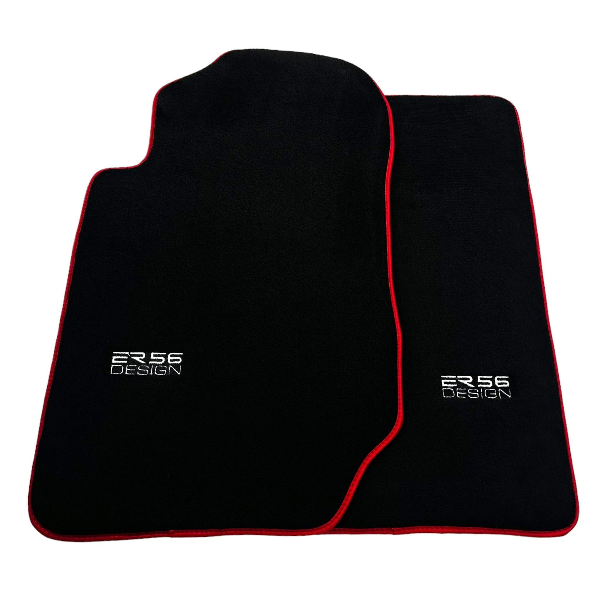 Black Floor Mats For Kia Sportage (1994-2002) ER56 Design | Red Trim - AutoWin