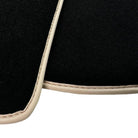Black Floor Mats For Kia Sportage (1994-2002) with Beige Trim - AutoWin