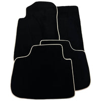 Black Floor Mats For Kia Sportage (1994-2002) with Beige Trim - AutoWin
