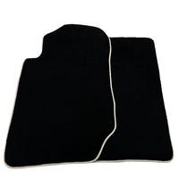 Black Floor Mats For Kia Sportage (1994-2002) with Beige Trim - AutoWin