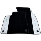 Black Floor Mats for Lamborghini Urus With White Leather - AutoWin