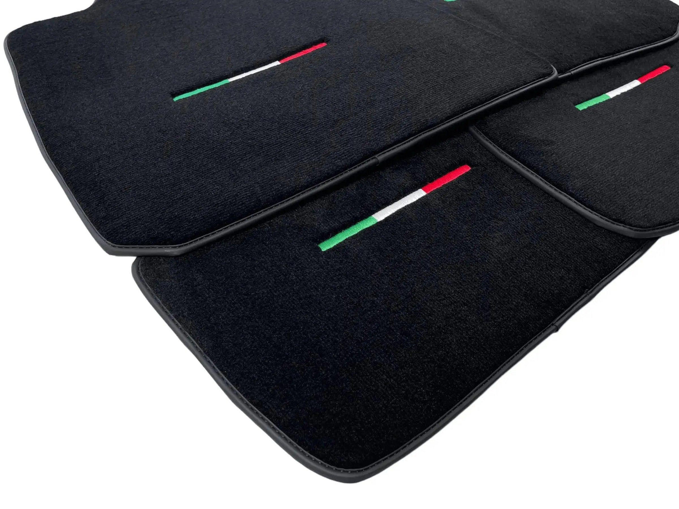 Black Floor Mats For Maserati Coupé (2001-2007) Italy Edition - AutoWin