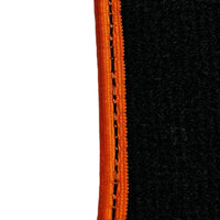 Black Floor Mats for McLaren 600 LT (2018-2020) With Orange Trim - AutoWin