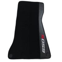 Black Floor Mats For McLaren 650S Black Tailored With Carbon Leather - AutoWin