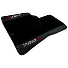 Black Floor Mats For McLaren 720S (2017-2021) with Carbon Leather - AutoWin