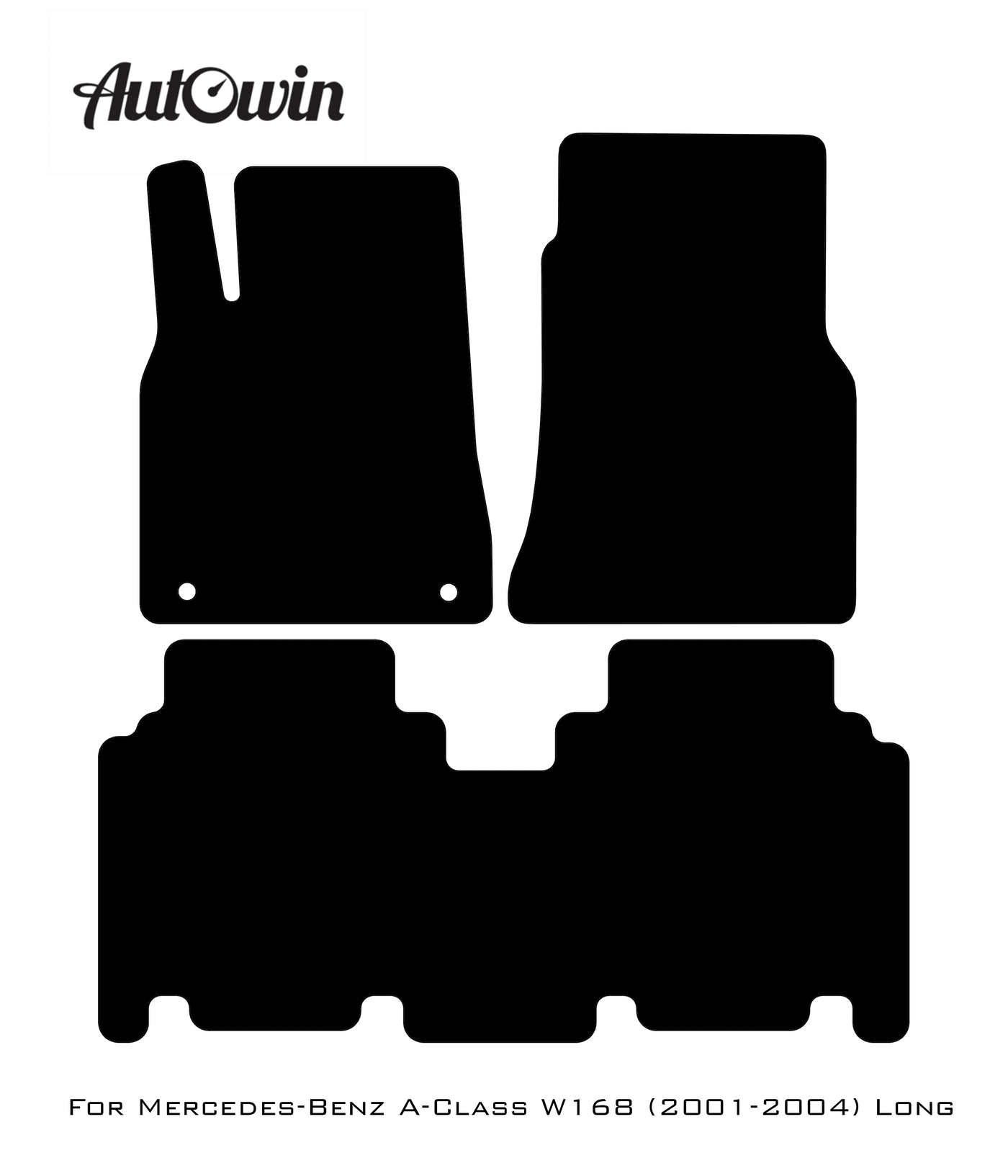 Black Floor Mats For Mercedes Benz A-Class W168 (2001-2004) | Limited Edition - AutoWin