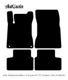 Black Floor Mats For Mercedes Benz A-Class W177 Hybrid (2019-2023) | Limited Edition - AutoWin