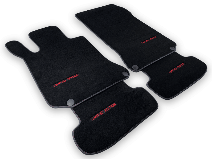 Black Floor Mats For Mercedes Benz C-Class CL203 Coupe (2000-2008) | Limited Edition - AutoWin