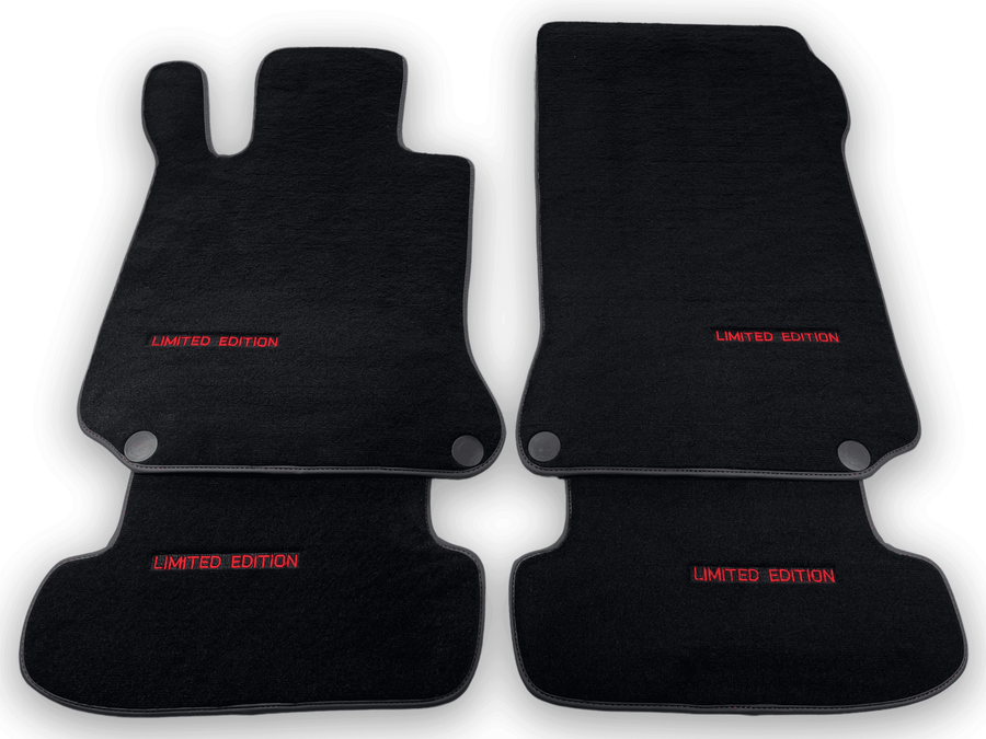 Black Floor Mats For Mercedes Benz C-Class W203 Sedan 4Matic (2000-2007) | Limited Edition - AutoWin