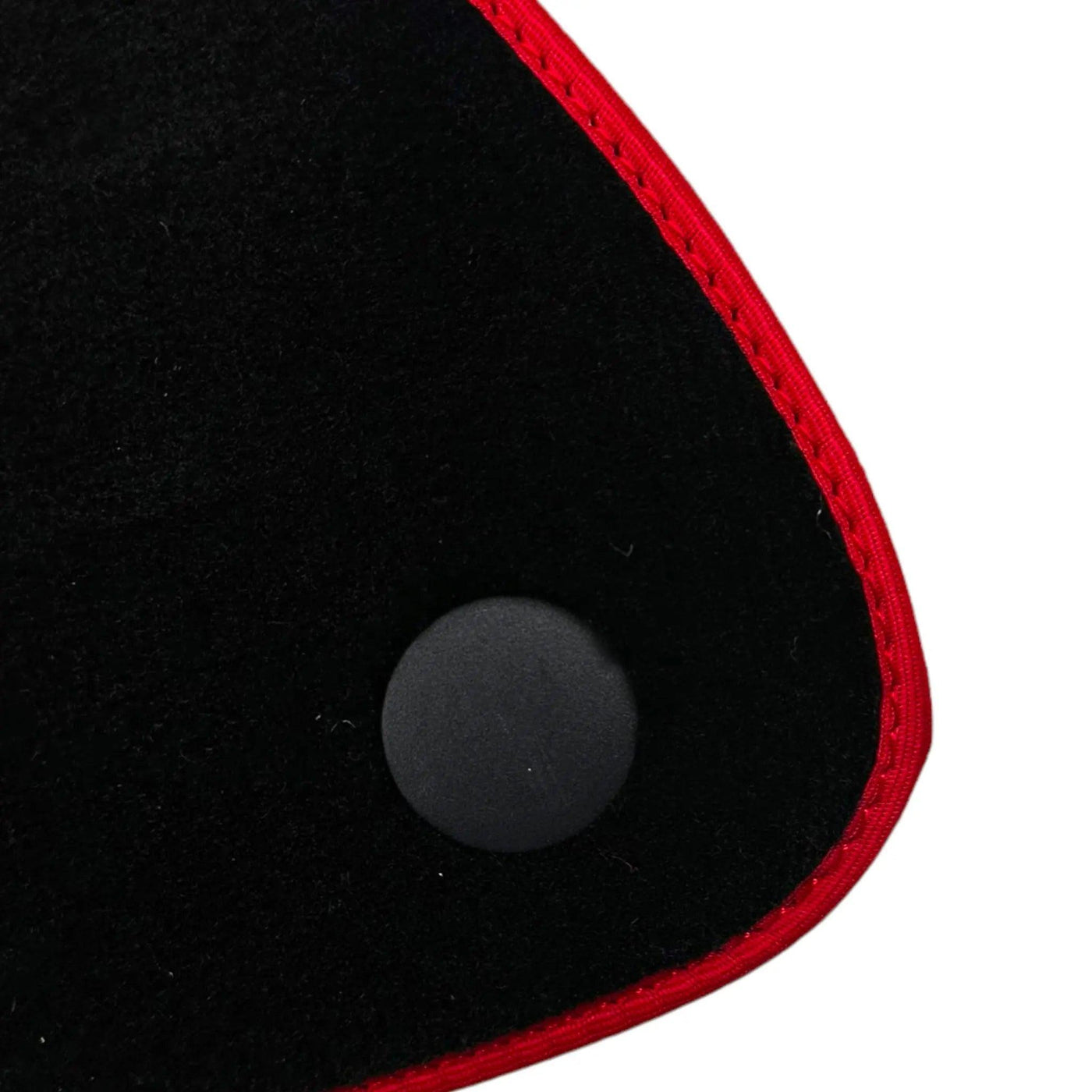 Black Floor Mats For Mercedes-Benz C Class W204 Coupe 2012-2015 ER56 Design with Red Trim - AutoWin