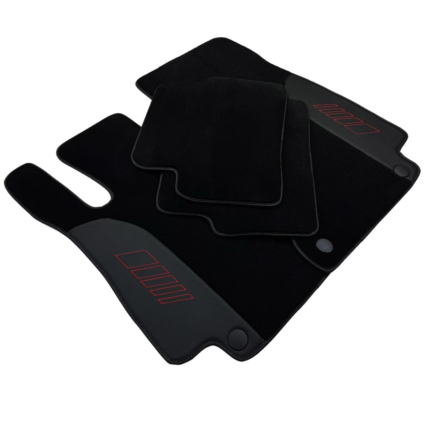 Black Floor Mats For Mercedes Benz GLS-Class X167 Maybach (2020-2023) | AutoWin Edition