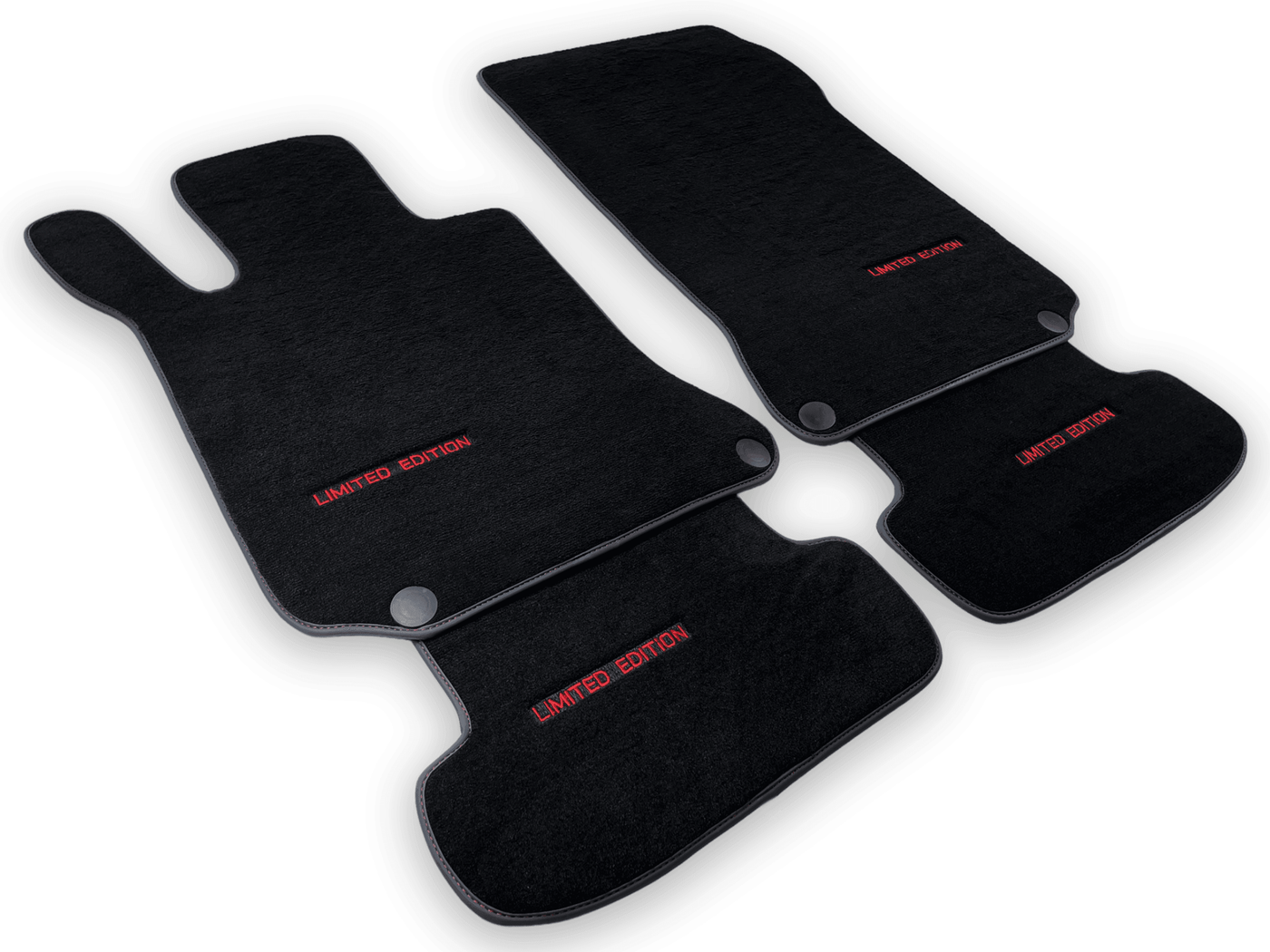 Black Floor Mats For Mercedes Benz C-Class W205 Sedan Facelift (2018-2021) | Limited Edition - AutoWin