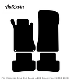 Black Floor Mats For Mercedes Benz CLK-Class A209 Convertible (2003-2010) | Limited Edition - AutoWin