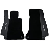 Black Floor Mats for Mercedes Benz E-Class W213 Sedan (2020-2023) Hybrid | "NO STEPS" Fluorescent Logo - AutoWin