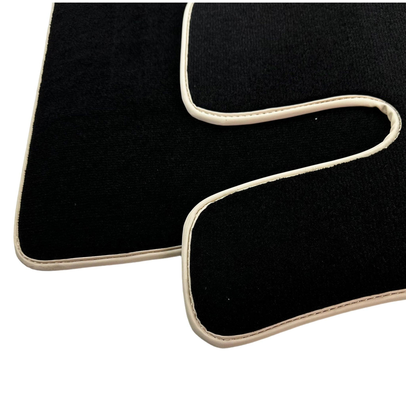 Black Floor Mats For Mercedes-Benz SL-Class R230 (2001-2012) Beige Trim - AutoWin