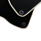 Black Floor Mats For Mercedes-Benz SLK-Class R172 (2011-2023) Beige Trim - AutoWin