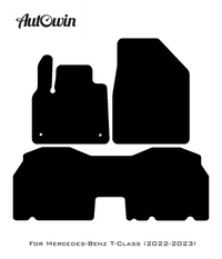 Black Floor Mats For Mercedes Benz T-Class W420 (2022-2023) | Limited Edition - AutoWin