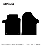 Black Floor Mats For Mercedes Benz V-Class 447 Front (2014-2019) | Limited Edition - AutoWin