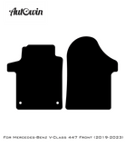 Black Floor Mats For Mercedes Benz V-Class 447 Front (2019-2023) | Limited Edition - AutoWin