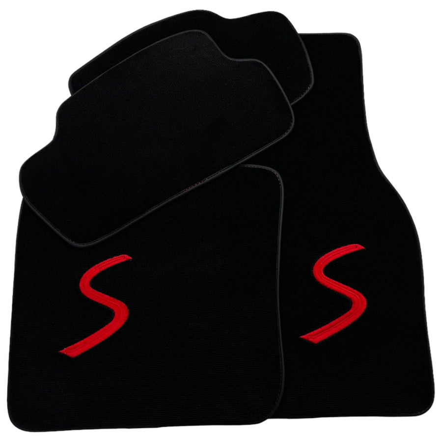 Black Floor Mats for Mini Cooper / One F55 5-doors (2015-2023) - AutoWin