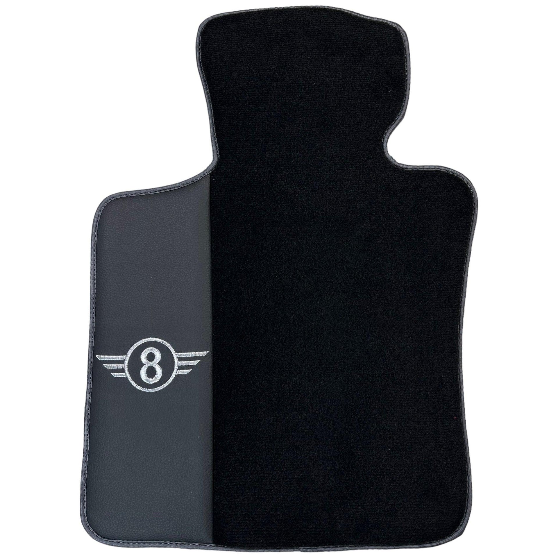 Black Floor Mats for Mini Cooper / One R53 (2001-2007) Cooper S with Leather | Gray Trim - AutoWin