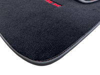 Black Floor Mats For Nissan 200 SX (1989-1994) With Red Logo - AutoWin
