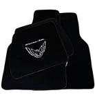Black Floor Mats for Pontiac FireBird (1993-2002) with Trans Am Logo - AutoWin