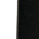 Black Floor Mats for Porsche 981 Boxster (2013-2016) with Orange Alcantara Leather ER56 Design - AutoWin