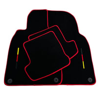 Black Floor Mats for Porsche 991 (2012-2019) with Red Trim - AutoWin
