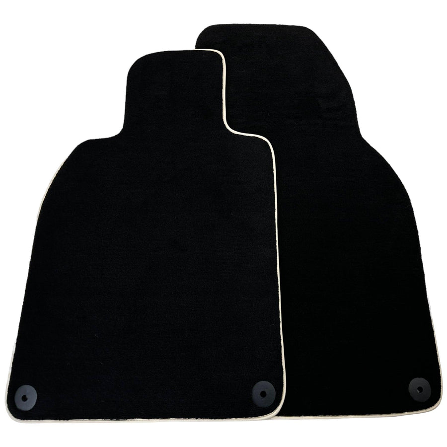 Black Floor Mats for Porsche Cayenne (2018-2023) | Beige Trim - AutoWin