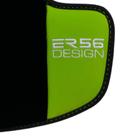 Black Floor Mats for Porsche Panamera (2009-2016) with Green Leather ER56 Design - AutoWin