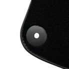 Black Floor Mats for Porsche Taycan (2019-2023) with Orange Alcantara Leather ER56 Design - AutoWin