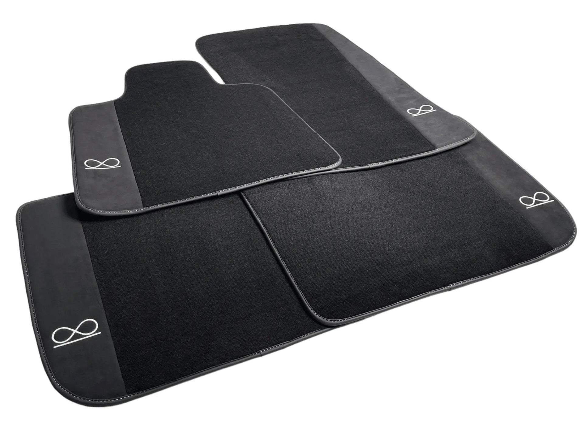 Black Floor Mats For Rolls Royce Black Badge Cullinan - AutoWin